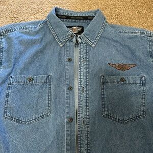 Harley-Davidson Denim Button-Up Shirt